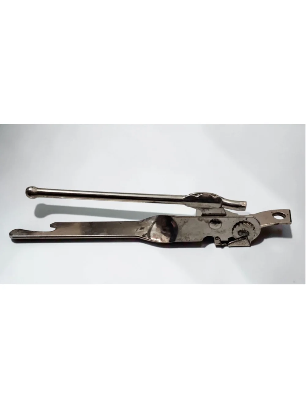 Vintage 1960s EKCO Miracle Can Opener 885 USA Chrome Metal Kitchen Tool